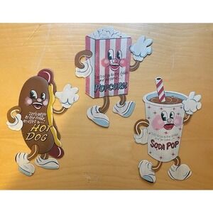 VTG Style Movie Theater Metal Signs HOTDOG POPCORN SODA Home Theater Decor New